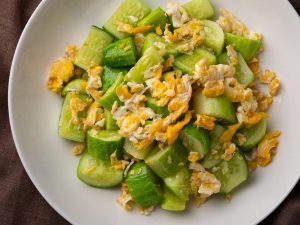 Tumis Timun Telur